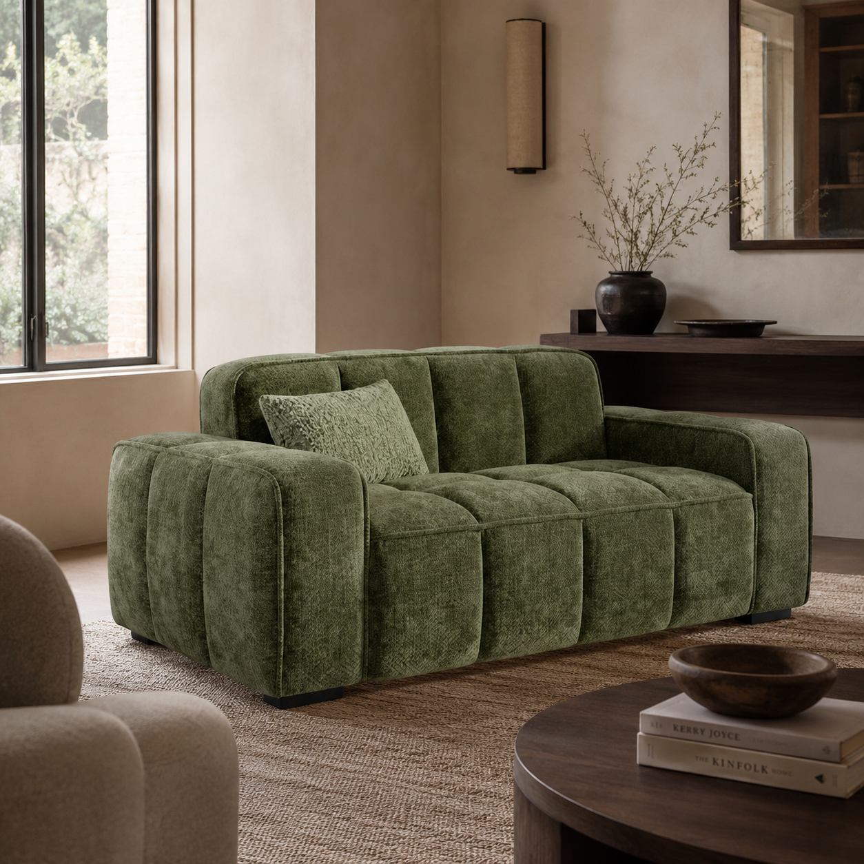 Paris Sofa Olive 2 Seater Sofa