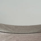 Grey Oak Wood Veneer Deep Edge Round Wall Mirror Large