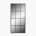 Dark Grey Metal 12 Section Floor Mirror