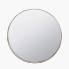 Grey Oak Wood Veener Slim Frame Round Mirror Large