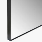 Black Metal Slim Frame Arch Floor Mirror