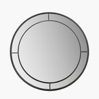 Antique Bronze Metal Round Wall Mirror Large