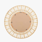 Natural Bamboo Frame Round Wall Mirror