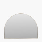 Brushed Gold Metal Slim Frame Wide Arch Wall Mirror