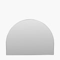 Brushed Silver Metal Slim Frame Wide Arch Wall Mirror