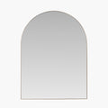 Brushed Gold Metal Slim Frame Tall Arch Wall Mirror