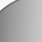 Black Metal Slim Frame Tall Arch Wall Mirror