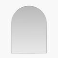 Brushed Silver Metal Slim Frame Tall Arch Wall Mirror
