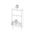 Cumbria Shoe Cabinet 3 Flip Down Doors White