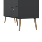 Cumbria Sideboard 2 Doors + 3 Drawers Dark Grey