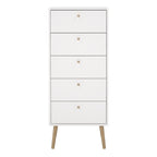 Cumbria Chest 5 Drawers White