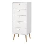Cumbria Chest 5 Drawers White