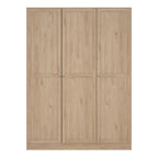 Brande Wardrobe with 3 Frame Doors in Jackson Hickory Oak