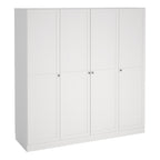 Brande Wardrobe with 4 Frame Doors in White