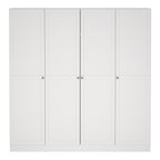 Brande Wardrobe with 4 Frame Doors in White