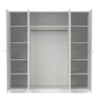 Brande Wardrobe with 4 Frame Doors in White
