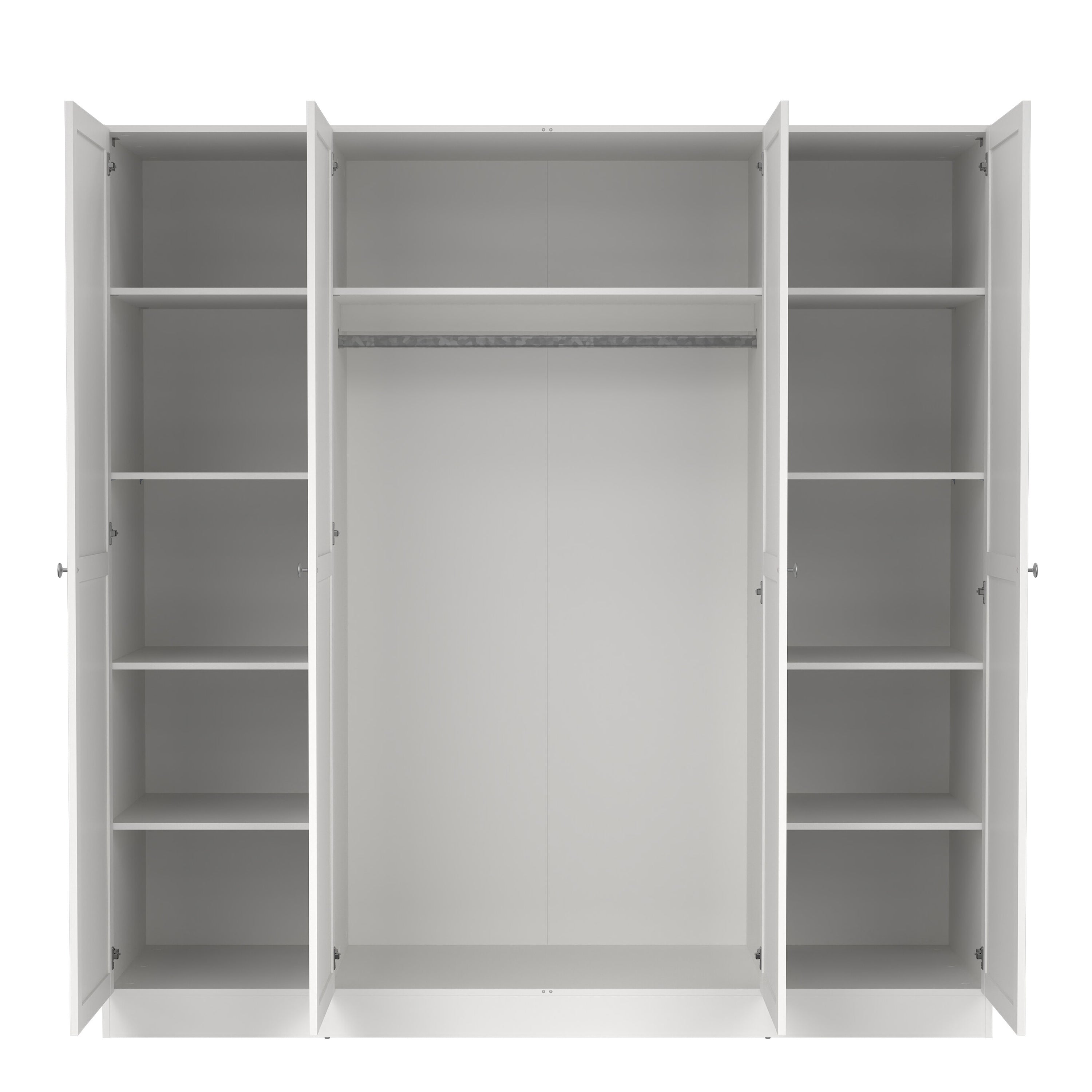 Brande Wardrobe with 4 Frame Doors in White