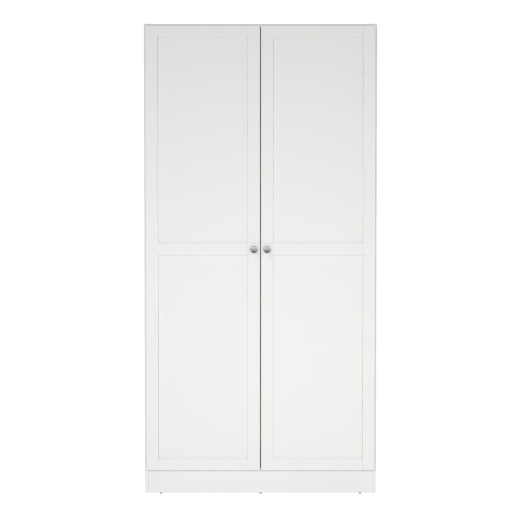 Brande Wardrobe with 2 Frame Doors in White