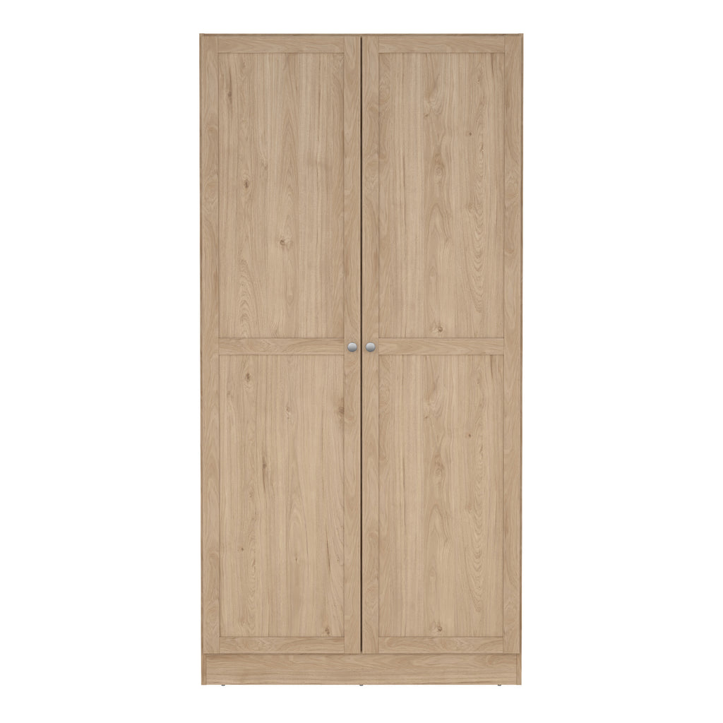 Brande Wardrobe with 2 Frame Doors in Jackson Hickory