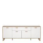 Ikast Sideboard 4 Doors + 1 Drawer in Jackson Hickory and White