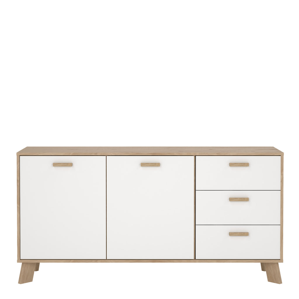 Ikast Sideboard 2 Doors + 3 Drawers in Jackson Hickory and White