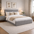 Lucca Plus 4.6ft Double Ottoman Bed Grey