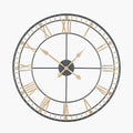 Antique Bronze and Gold Metal Round Wall Clock Large