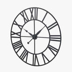 Black Metal Large Round Wall Clock