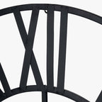 Black Metal Large Round Wall Clock