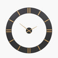 Black and Gold 2 Piece Open Wall Clock