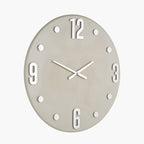 Cool Grey and Silver Metal Retro Wall Clock
