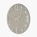 Cool Grey and Silver Metal Retro Wall Clock