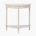 Heritage Putty Pine Wood Half Moon Console Table