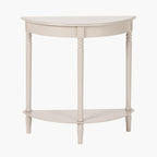 Heritage Putty Pine Wood Half Moon Console Table