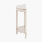 Heritage Putty Pine Wood Half Moon Console Table