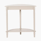 Heritage Putty Pine Wood Half Moon Console Table