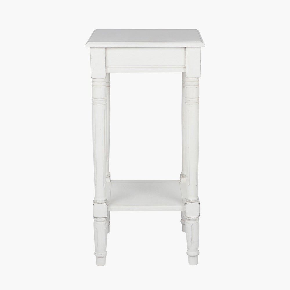 Heritage Elizabeth White Pine Wood Accent Table