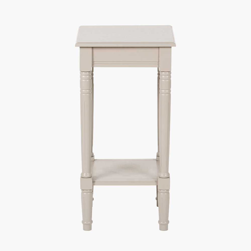 Heritage Putty Pine Wood Accent Table