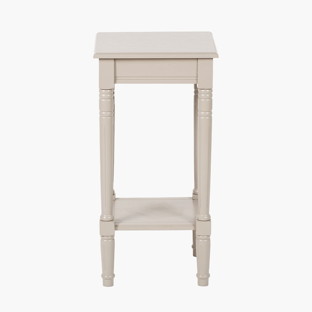 Heritage Putty Pine Wood Accent Table