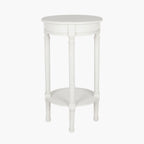 Heritage Elizabeth White Pine Wood Round Accent Table
