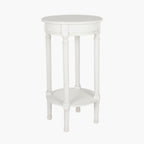 Heritage Elizabeth White Pine Wood Round Accent Table