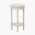 Heritage Putty Pine Wood Round Accent Table