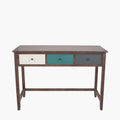 Loft Blue Multicoloured Pine Wood 3 Drawer Desk