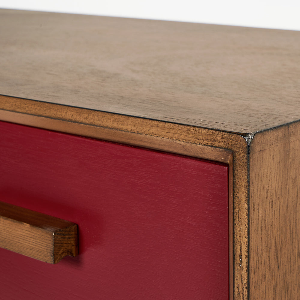 Klee Mulberry Pine Wood 3 Drawer Unit