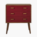 Klee Mulberry Pine Wood 3 Drawer Unit