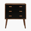 Klee Black Pine Wood 3 Drawer Unit