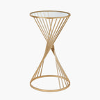 Liberty Glass and Gold Metal Large Side Table