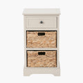 Devonshire Putty Pine Wood 1 Drawer 2 Basket Unit
