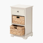 Devonshire Putty Pine Wood 1 Drawer 2 Basket Unit