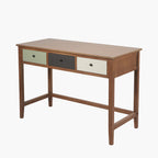 Loft Sage Multicoloured Pine Wood 3 Drawer Desk